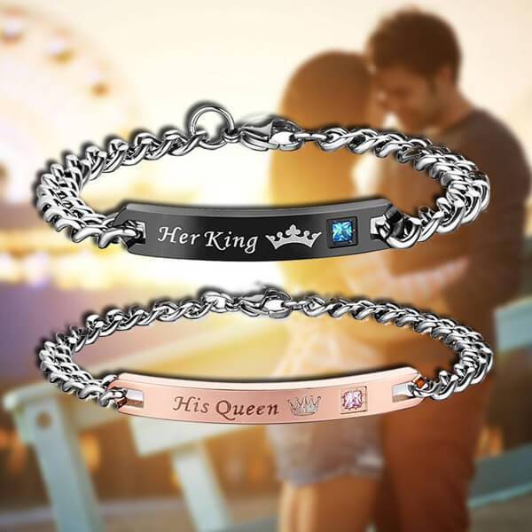 KRALJ IN KRALJICA - ZAPESTNICE ZA PAR